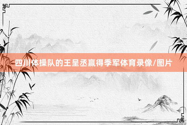 四川体操队的王呈丞赢得季军体育录像/图片