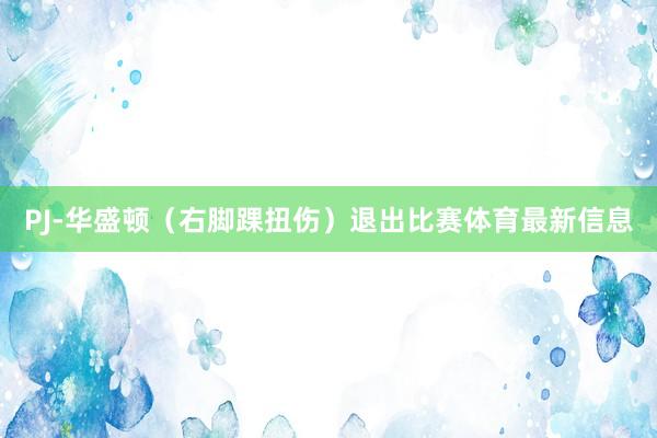 PJ-华盛顿（右脚踝扭伤）退出比赛体育最新信息